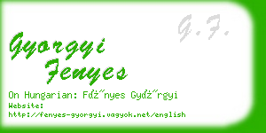 gyorgyi fenyes business card